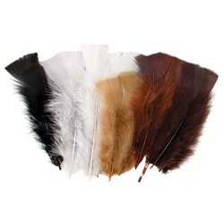 Turkey Feathers 15cm Natural Colours 60g Bag