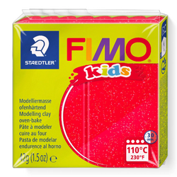 STAEDTLER FIMO Kids Modelling Clay Glitter Red 42g