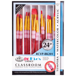 Royal Langnickel Taklon Flat Classroom Set of 24