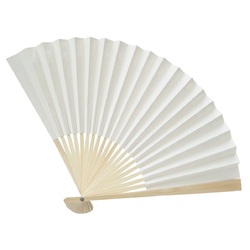 Japanese Paper & Bamboo Folding Fan 22cm pack of 10