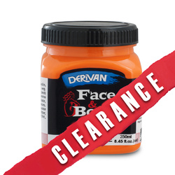 25% OFF-Derivan Face & Body Paint 250ml Fluoro Orange