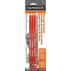 General's Charcoal Pencil Set with Sharpener