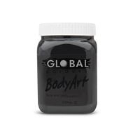 Global Face & Body Paint Bodyart 200ml Black