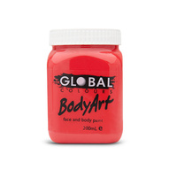 Global Face & Body Paint Bodyart 200ml Brilliant Red