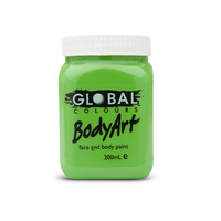 Global Face & Body Paint Bodyart 200ml Light Green