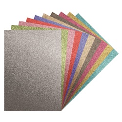 Glitter Iron-on Sheets Assorted Colours A4 10 Sheets
