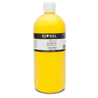 Global Colours Acrylic Paint Cool Yellow 1 litre