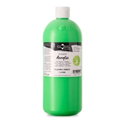 Global Student Acrylic Fluoro Green 1L