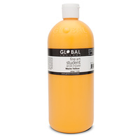 Global Colours Acrylic Paint Warm Yellow 1 litre