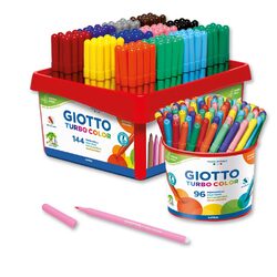 Giotto Turbo Colour Markers Classpack 144 in 12 Colours 2.5mm Nib