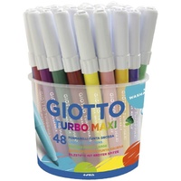 Giotto Turbo Colour Markers 48 in Assorted Colours 5mm Nib