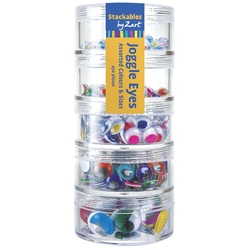 Stackable Googly Eyes Assorted Coloured and Sizes 450 Pieces