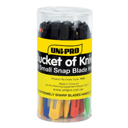 UNi-PRO Bucket of Knives 20 Small Snap Blades Multi-Colour