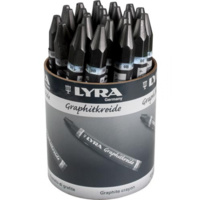 Lyra Graphite Crayons Tub of 24 -  2B, 6B, 9B