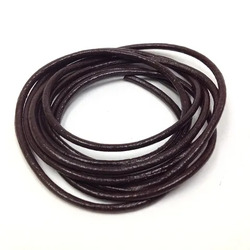 Leather Round Thonging 1mm x1m (Brown)