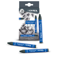 Lyra Graphite Water-soluble Crayons Pack of 12 6B