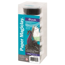 Paper Magiclay - Black 6 x 40g Air Dry Paper Clay