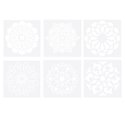 Mandala Stencils (15x15cm) Pack of 6