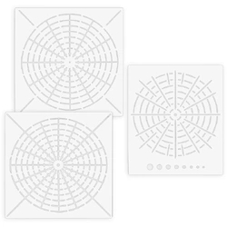 Easy Draw Mandala Stencils (20x20cm) Pk 3