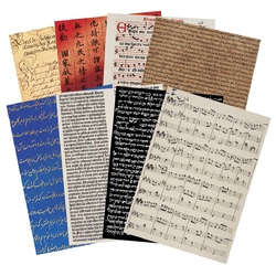 Pattern Paper Manuscript A4, 40 Sheets 8 Designs