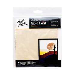 Mont Marte Imitation Gold Leaf 14x14cm 25 Sheet