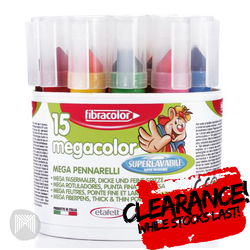 Micador Fibracolour Mega Colour Markers Tub of 15