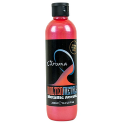 Chroma Molten Metals Acrylic 250ml Ruby Red