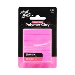 Mont Marte Make n Bake Polymer Clay 60g - Fluoro Pink
