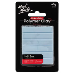 Mont Marte Make n Bake Polymer Clay 60g - Light Grey