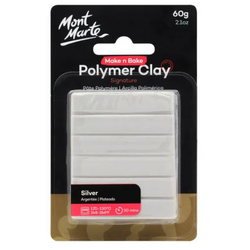 Mont Marte Make n Bake Polymer Clay 60g - Silver