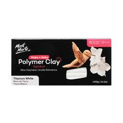 Mont Marte Make n Bake Polymer Clay Signature 400g - Titanium White