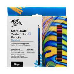 Mont Marte Ultra-Soft Watercolour Pencils 18 Piece