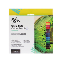 Mont Marte Signature Ultra-Soft Colour Pencil Set 18 Piece