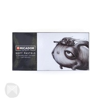 Micador Artist Soft Pastels Pack of 12 - Greys