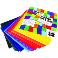 Matt Paper Squares 254 x 254mm 120 Assorted Sheets Per Pack