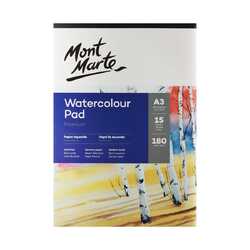 Mont Marte Watercolour Pad German Paper 180gsm A3 15 Sheet