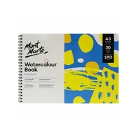 Mont Marte Spiral Watercolour Pad 190gsm A3 30 Sheet