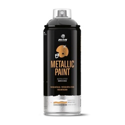 Montana Colours MTN PRO Metallic Spray Paint - Black 300ml
