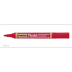 Pentel Permanent Marker N850 Bullet Point Box of 12 Red