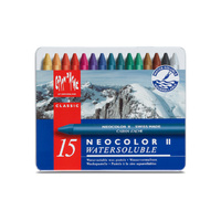 Caran d'Ache Neocolor 2 Water Soluble Wax Pastels Tin of 15