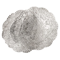 Metallic Silver 19cm Doilies Pack of 50