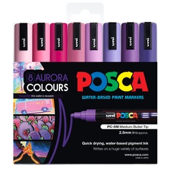 Uni Posca Marker Medium Aurora Set of 8 (2.5mm)