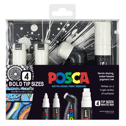 Posca Bold Set of 4 - White