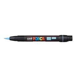 Uni Posca Brush Marker PCF-350 0.1-10mm Light Blue
