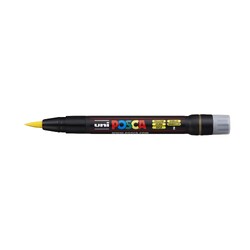 Uni Posca Brush Marker PCF-350 0.1-10mm Yellow