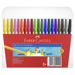 Faber-Castell Fibre Tip Colouring Pens Pack of 20