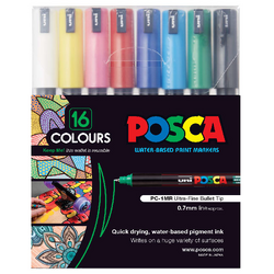 POSCA Markers Fine PC-3M 1.3mm Set of 16