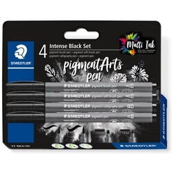 Staedtler Pigment Pen Intense Black Pk 4