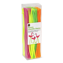 EC Fluoro Pipe Cleaners / Chenille Stems 30cm Pack of 100