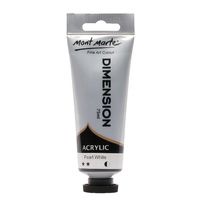 Mont Marte Dimension Acrylic Paint Pearl White 75ml